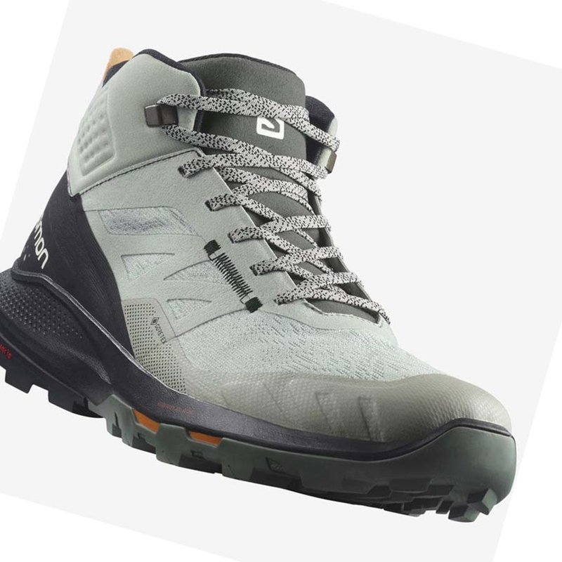 Salomon OUTPULSE MID GORE-TEX Vandringsskor Herr Svarta Turkos | 04895-JEIA