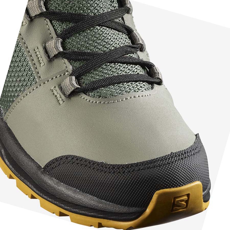 Salomon OUTWARD CLIMASALOMON™ WATERPROOF Vandringsskor Barn Olivgröna | 83056-IPJR