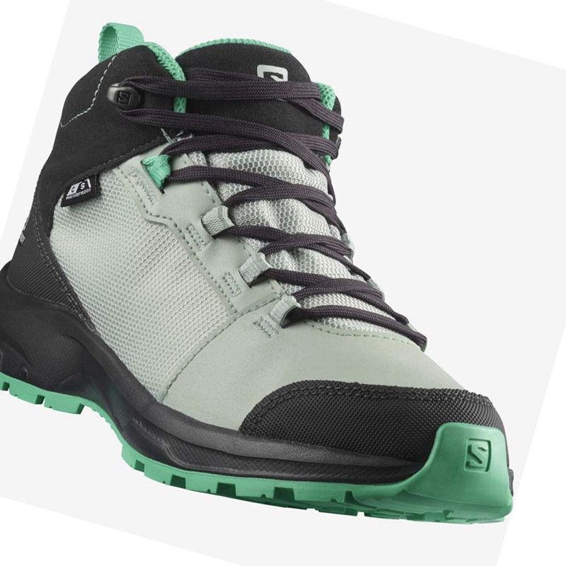 Salomon OUTWARD CLIMASALOMON™ WATERPROOF Vandringsskor Barn Mintgröna | 92308-MUWC