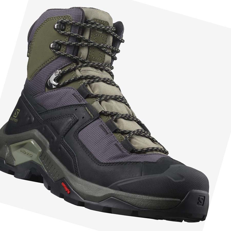 Salomon QUEST ELEMENT GORE-TEX Vandringsskor Herr Svarta Olivgröna | 49812-LUYQ