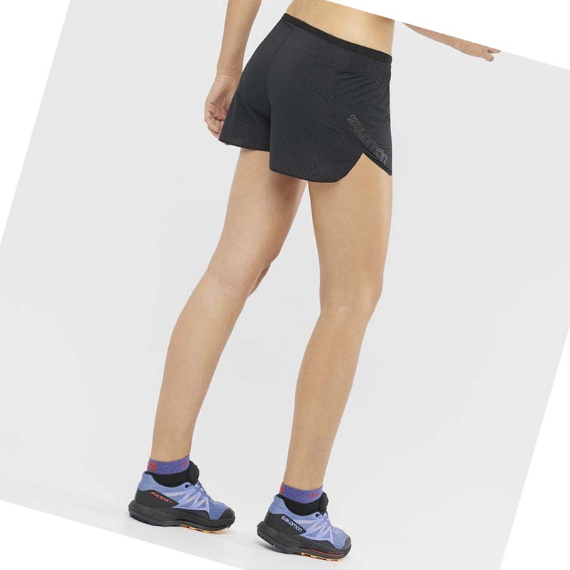 Salomon SENSE AERO 3'' Shorts Dam Svarta | 01942-PQJH