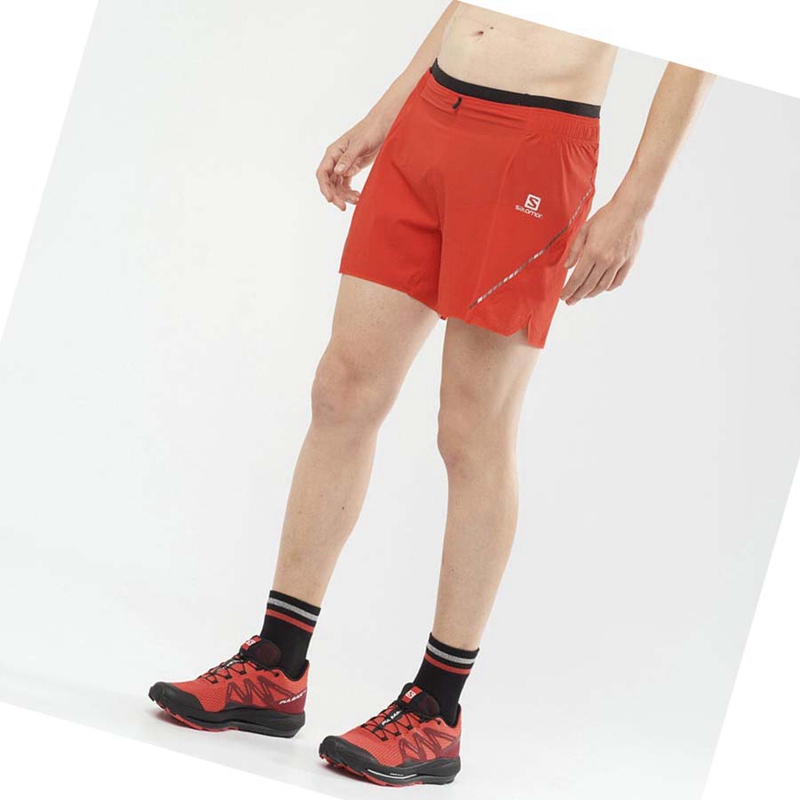 Salomon SENSE AERO 5'' Shorts Herr Orange | 49270-RHQS