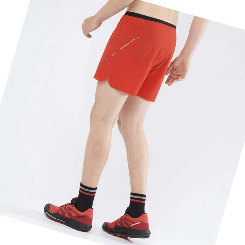 Salomon SENSE AERO 5'' Shorts Herr Orange | 49270-RHQS