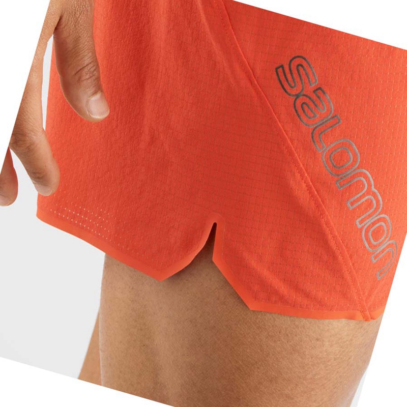 Salomon SENSE AERO 5'' Shorts Herr Orange | 49270-RHQS