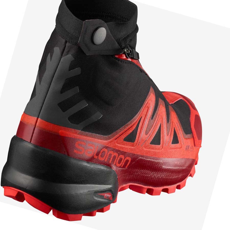 Salomon SNOWSPIKE CLIMASALOMON™ WATERPROOF Trail löparskor Herr Svarta Röda | 30624-YHDJ