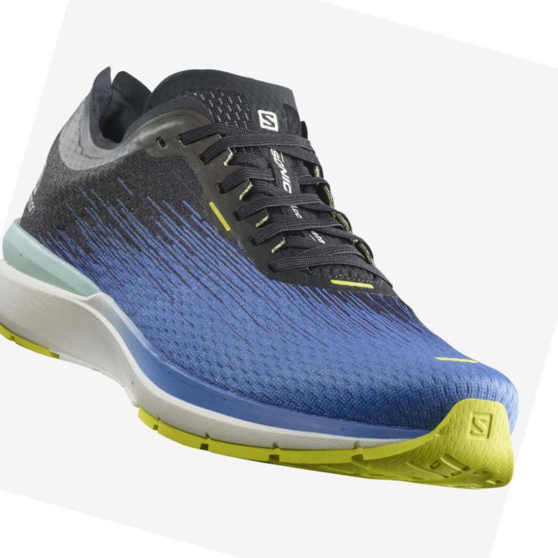 Salomon SONIC 4 Accelerate Löparskor Herr Blå Vita | 42958-QKAX