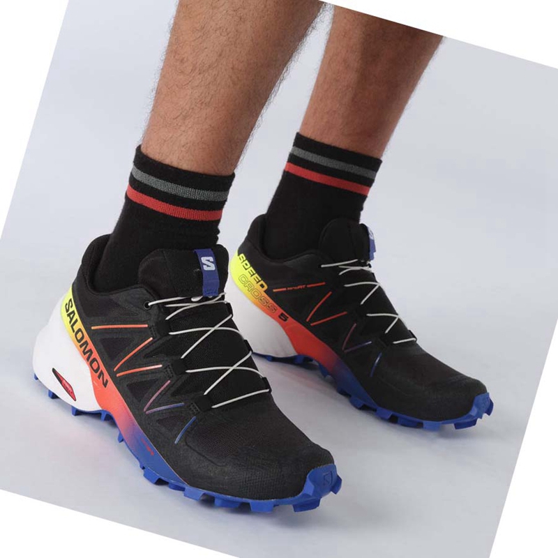 Salomon SPEEDCROSS 5 RACING PACK Trail löparskor Herr Svarta Blå | 95370-PFEW