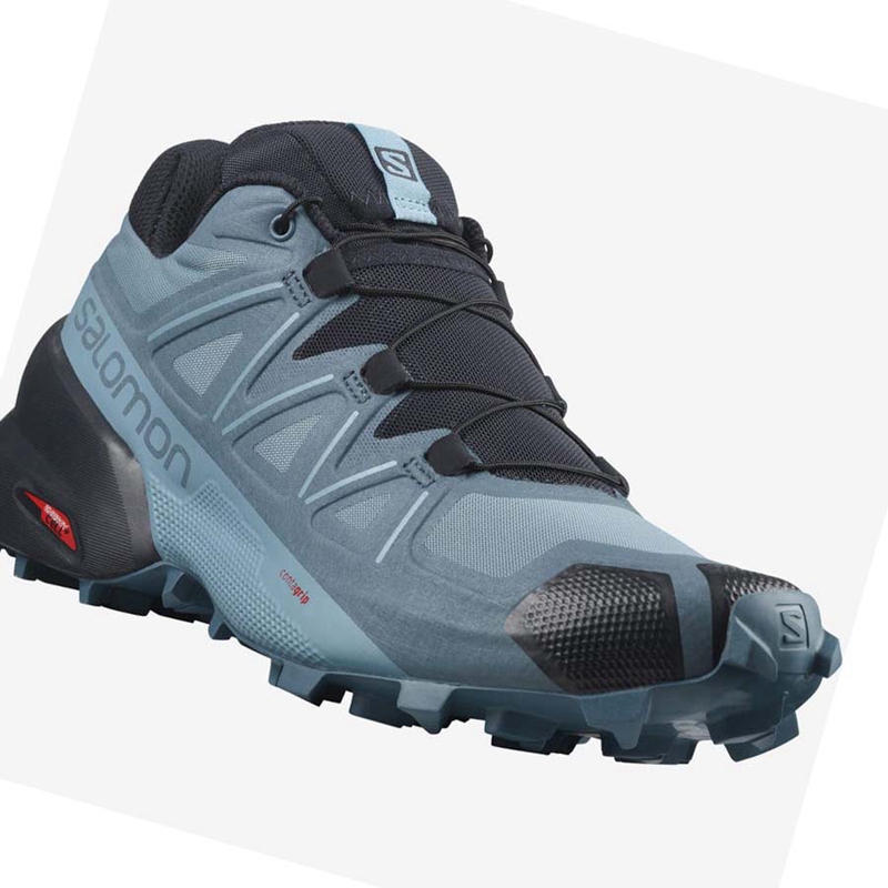 Salomon SPEEDCROSS 5 WIDE Trail löparskor Dam Blå | 87215-PDLG