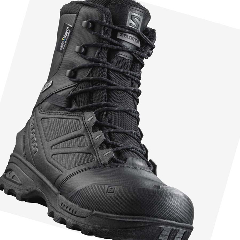 Salomon TOUNDRA FORCES CLIMASALOMON™ WATERPROOF Stövlar Herr Svarta | 64580-IWQY