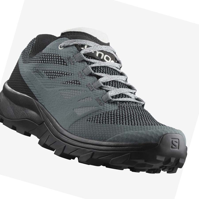 Salomon WoOUTLINE GORE-TEX Vandringsskor Dam Grå | 03246-WTHM