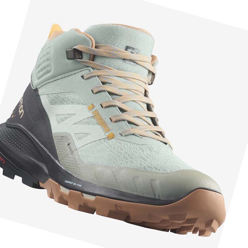 Salomon WoOUTPULSE MID GORE-TEX Vandringsskor Dam Mintgröna | 85304-KXHE