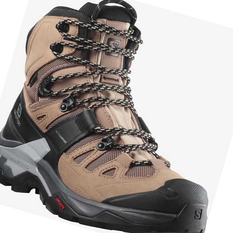 Salomon WoQUEST 4 GORE-TEX Vandringsskor Dam Bruna | 73964-YOWZ