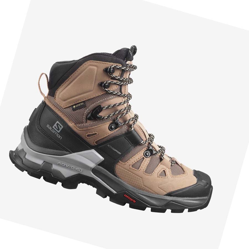 Salomon WoQUEST 4 GORE-TEX Vandringsskor Dam Bruna | 73964-YOWZ