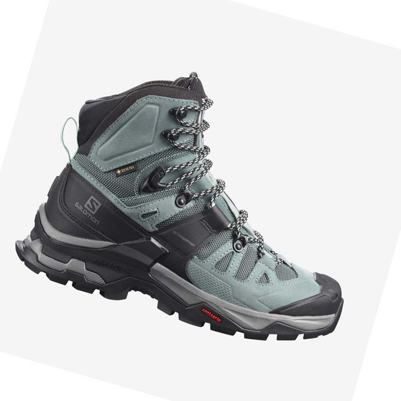 Salomon WoQUEST 4 GORE-TEX Vandringsskor Dam Blå | 84310-EBAY