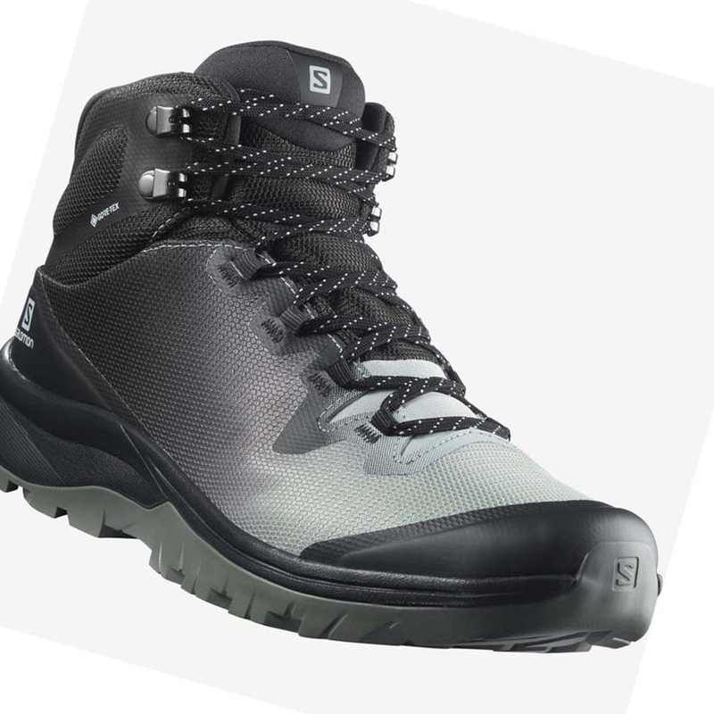 Salomon WoVAYA MID GORE-TEX Vandringsskor Dam Svarta Vita | 82719-VLYK