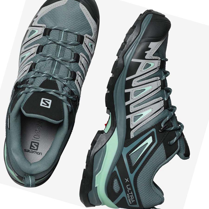 Salomon WoX ULTRA PIONEER CLIMASALOMON™ WATERPROOF Vandringsskor Dam Gröna | 01548-DCUG