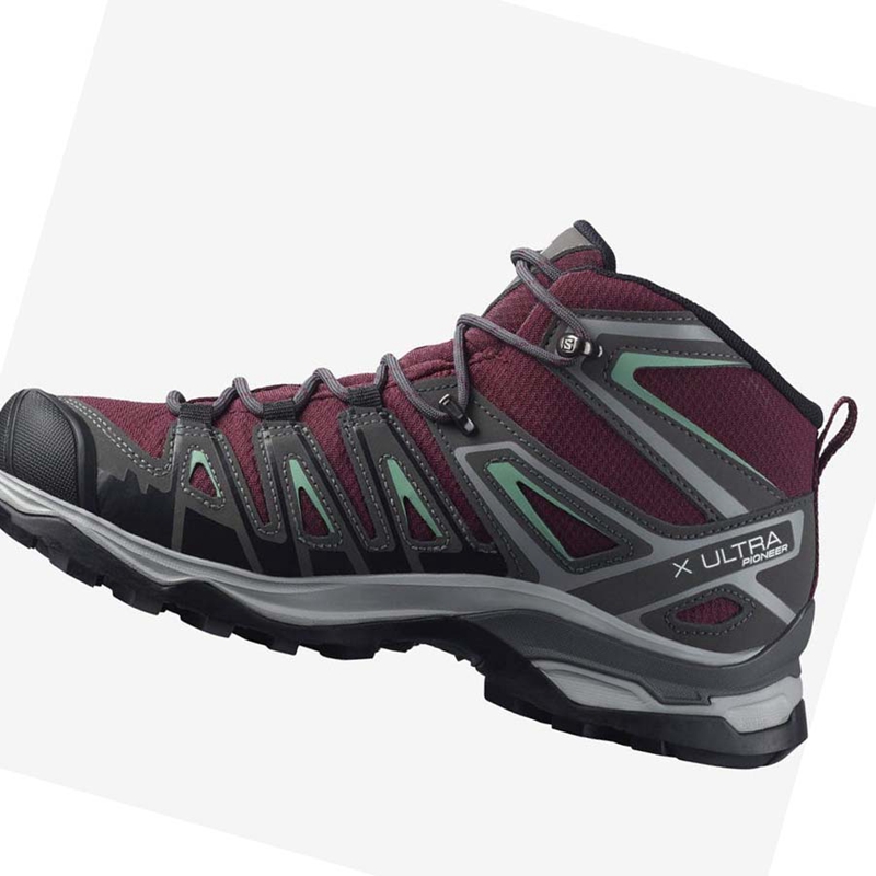 Salomon WoX ULTRA PIONEER MID CLIMASALOMON™ WATERPROOF Vandringsskor Dam Röda | 10823-LXCB