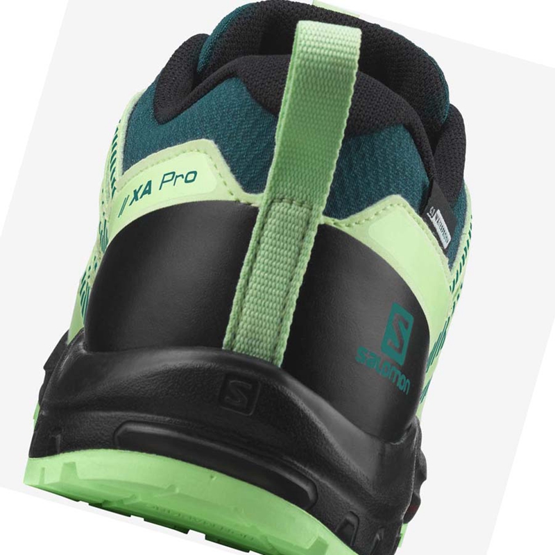 Salomon XA PRO V8 CLIMASALOMON™ WATERPROOF Vandringsskor Barn Gröna | 38091-MJKS