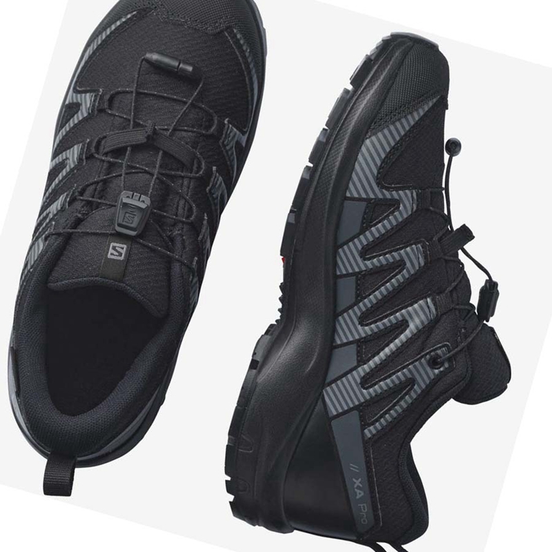 Salomon XA PRO V8 CLIMASALOMON™ WATERPROOF Vandringsskor Barn Svarta | 80296-DGBK