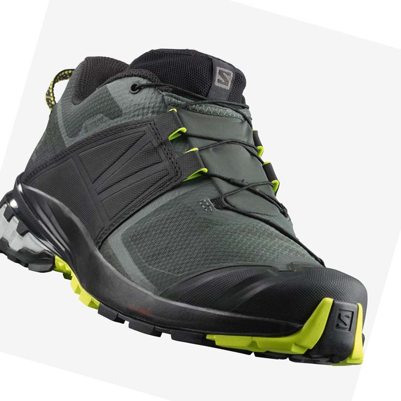 Salomon XA WILD GORE-TEX Trail löparskor Herr Svarta Olivgröna | 48192-CUWB