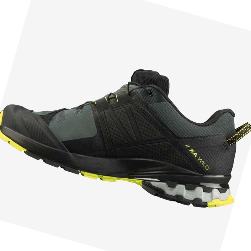 Salomon XA WILD GORE-TEX Trail löparskor Herr Svarta Olivgröna | 48192-CUWB