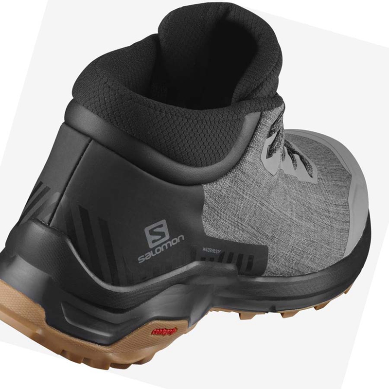 Salomon X REVEAL CHUKKA CLIMASALOMON™ WATERPROOF Vinterkängor Herr Grå | 27396-GKDW