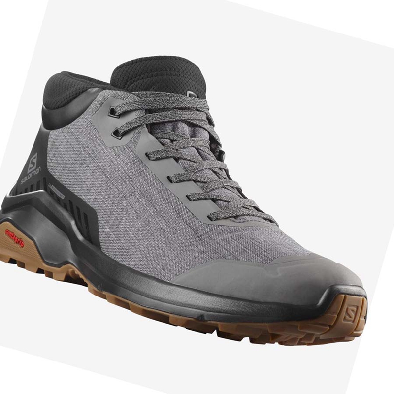 Salomon X REVEAL CHUKKA CLIMASALOMON™ WATERPROOF Vinterkängor Herr Grå | 27396-GKDW