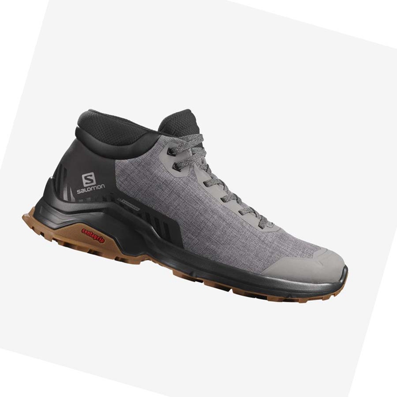 Salomon X REVEAL CHUKKA CLIMASALOMON™ WATERPROOF Vinterkängor Herr Grå | 27396-GKDW