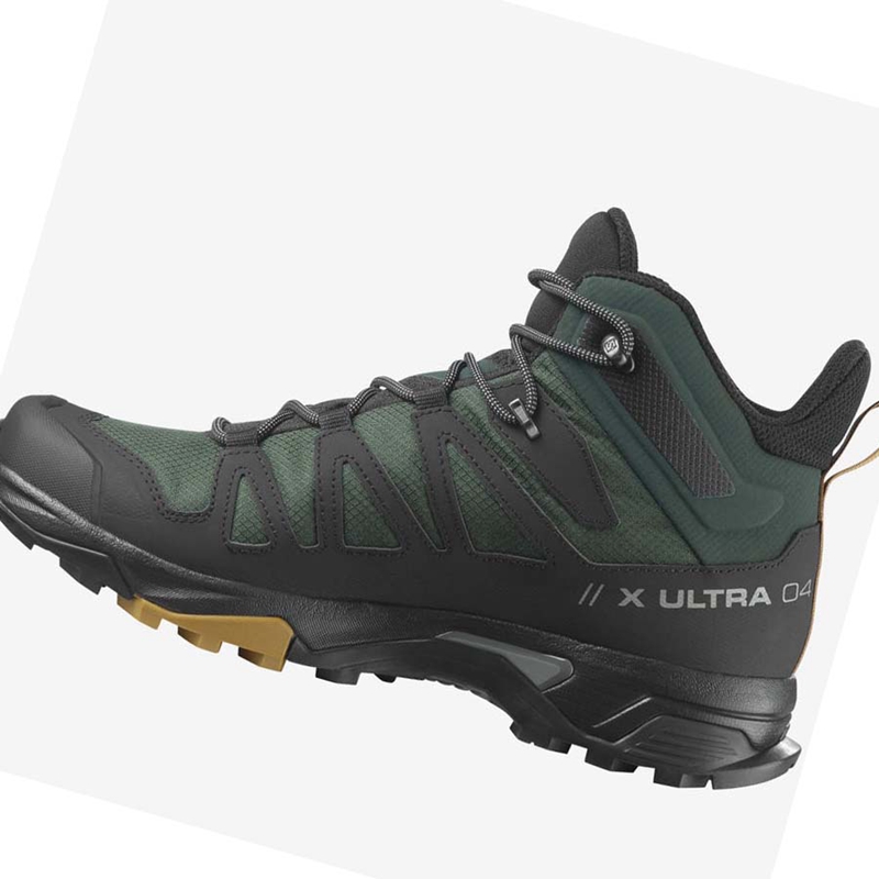 Salomon X ULTRA 4 MID GORE-TEX Vandringsskor Herr Gröna Svarta | 52736-IKET