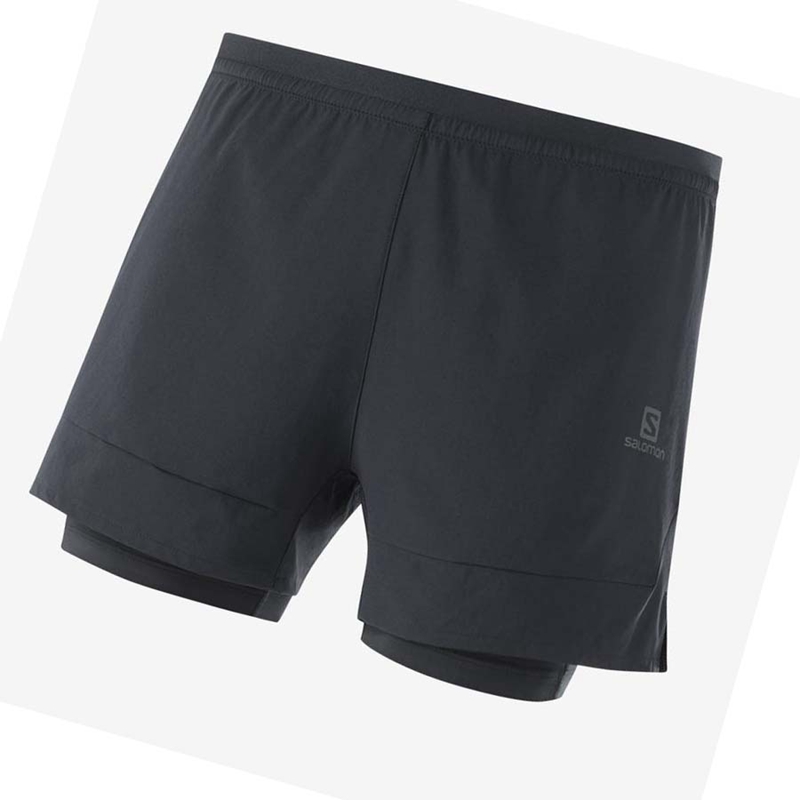 Salomon CROSS 2IN1 Shorts Herr Svarta | 93270-QTZH