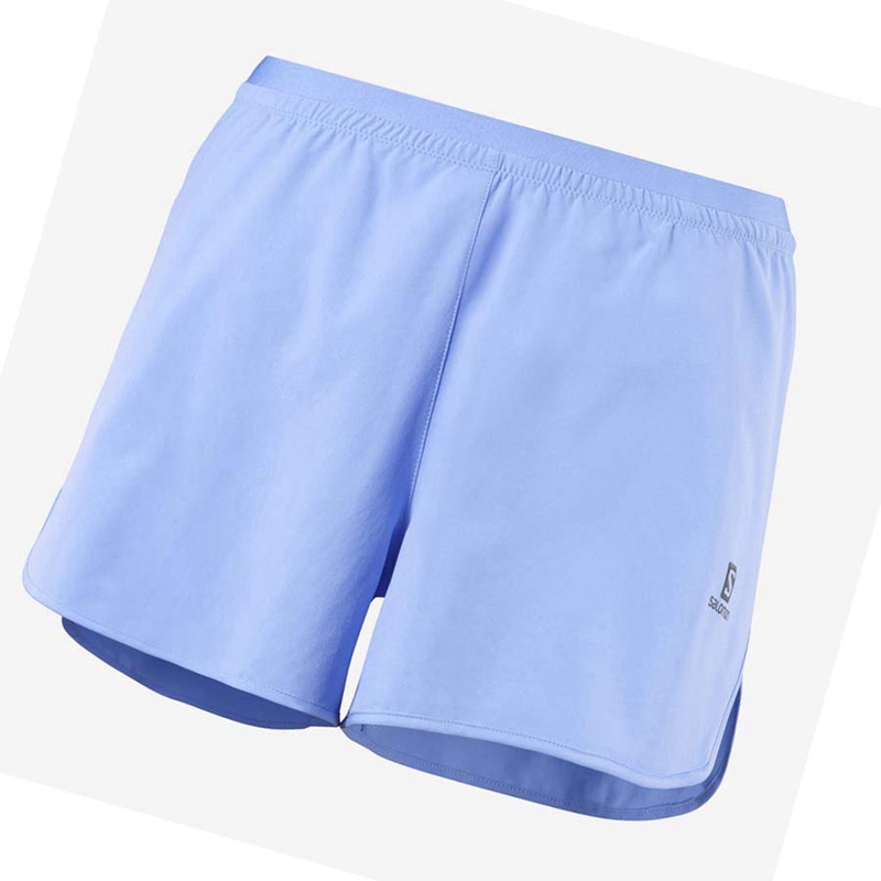 Salomon CROSS 3'' Shorts Dam Blå | 64527-OHRX