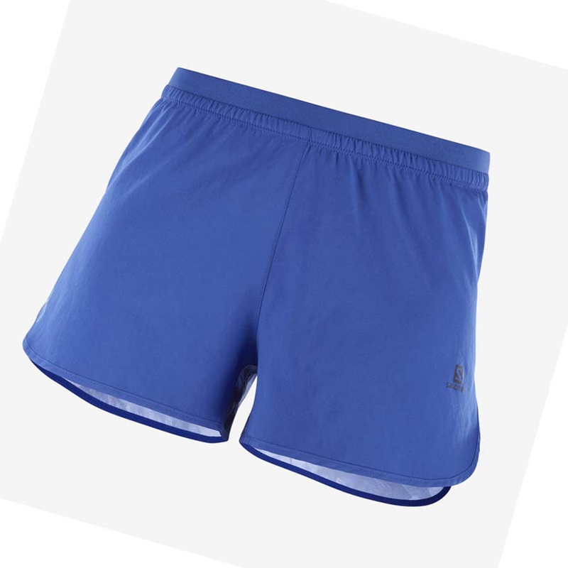 Salomon CROSS 3'' Shorts Dam Marinblå | 87162-ECPT