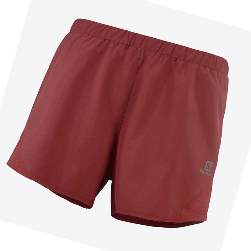 Salomon CROSS REBEL 4'' Shorts Dam Röda | 69470-VBAQ