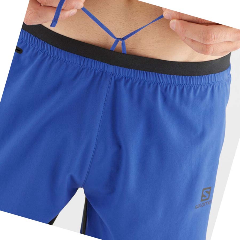 Salomon CROSS TWINN Shorts Herr Blå | 24780-IZNU