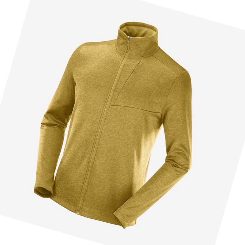 Salomon ESSENTIAL LIGHTWARM HEATHER Hoodie Herr Gula | 18273-TFJC