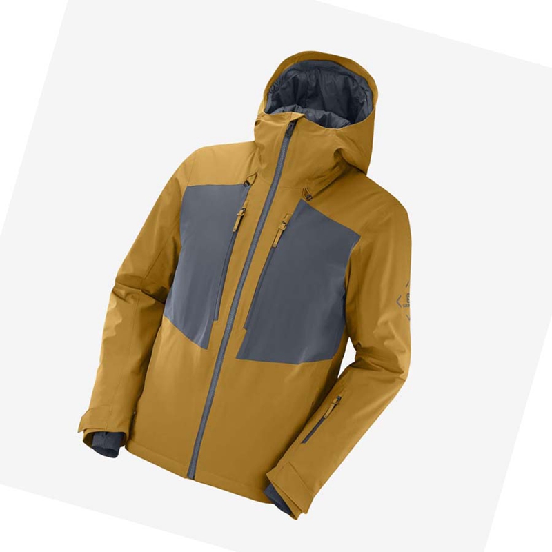 Salomon HIGHLAND Ski Skidjackor Herr Gula | 98367-VIJC