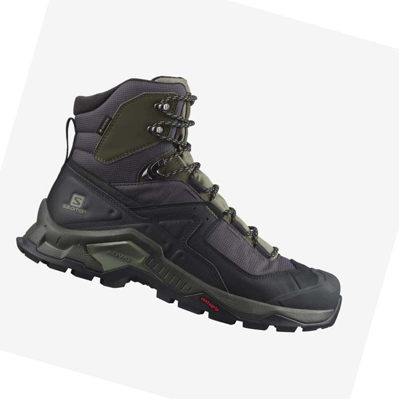 Salomon QUEST ELEMENT GORE-TEX Vandringsskor Herr Svarta Olivgröna | 49812-LUYQ