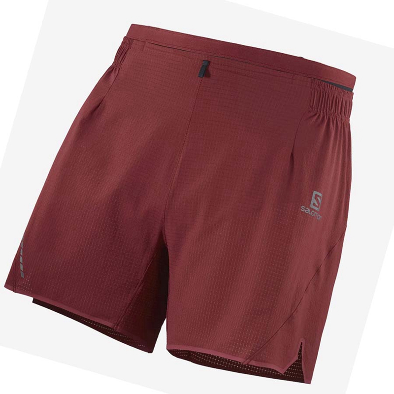 Salomon SENSE AERO 5'' Shorts Herr Röda | 53790-JVDQ