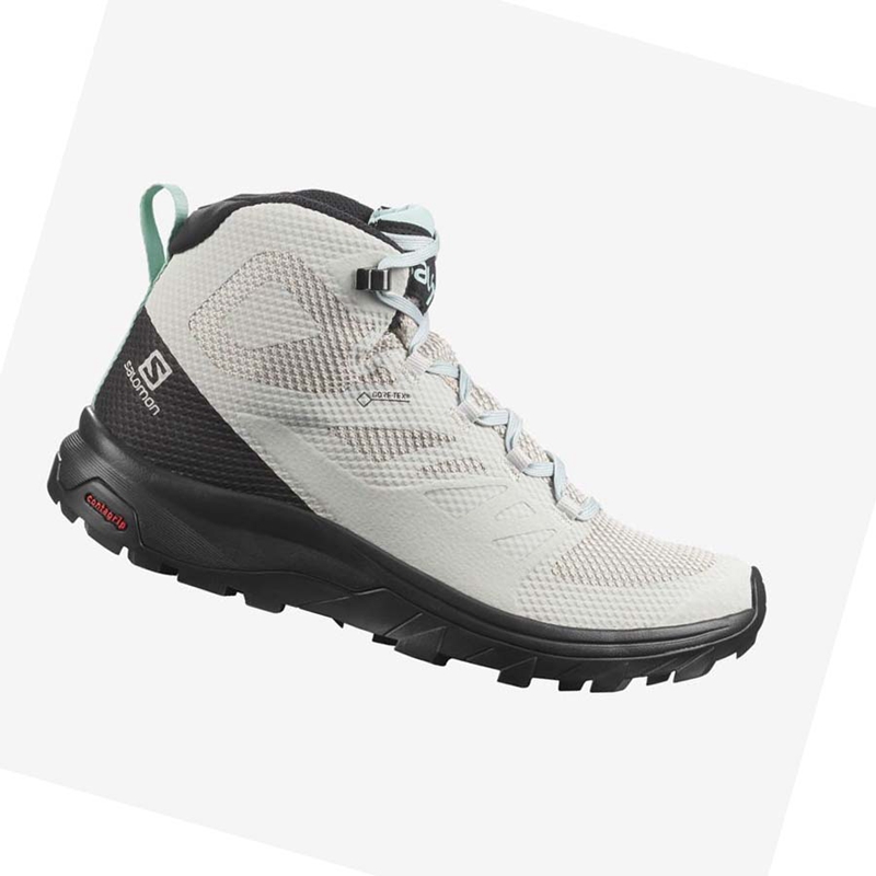 Salomon WoOUTLINE MID GORE-TEX Vandringsskor Dam Beige | 58693-GTUJ