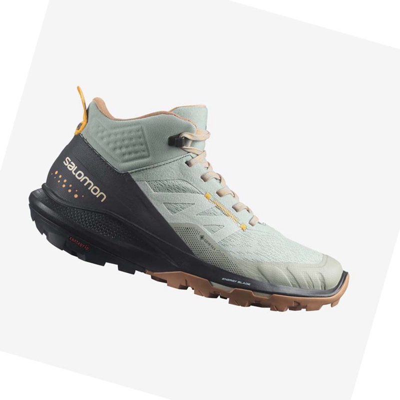 Salomon WoOUTPULSE MID GORE-TEX Vandringsskor Dam Mintgröna | 85304-KXHE