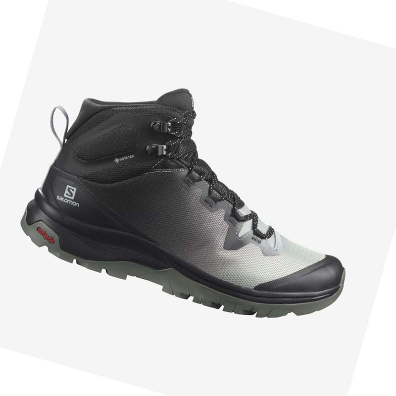 Salomon WoVAYA MID GORE-TEX Vandringsskor Dam Svarta Vita | 82719-VLYK