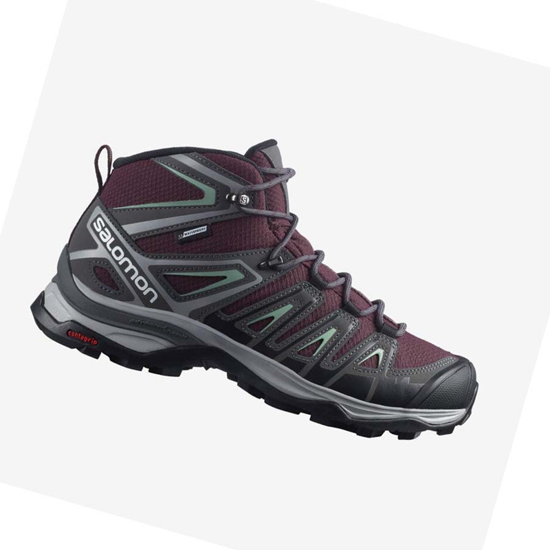 Salomon WoX ULTRA PIONEER MID CLIMASALOMON™ WATERPROOF Vandringsskor Dam Röda | 10823-LXCB