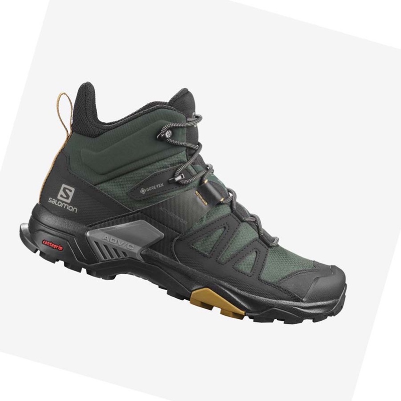 Salomon X ULTRA 4 MID GORE-TEX Vandringsskor Herr Gröna Svarta | 52736-IKET